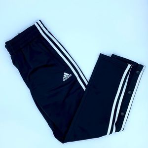 NWT Adidas Boys' Iconic Snap Pants Black Various Sizes